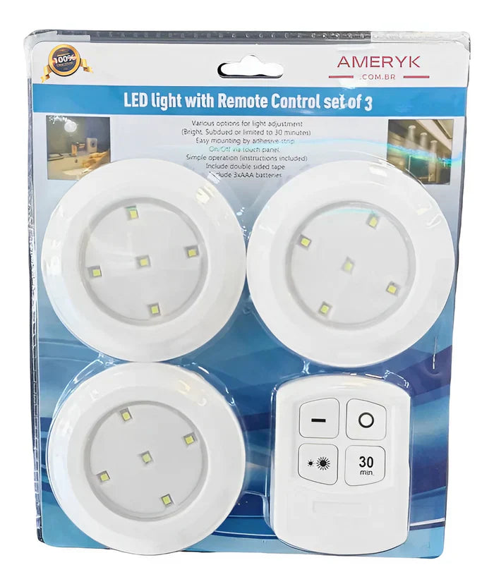 KIT 3 BOMBILLAS LED INALAMBRICAS CORATO